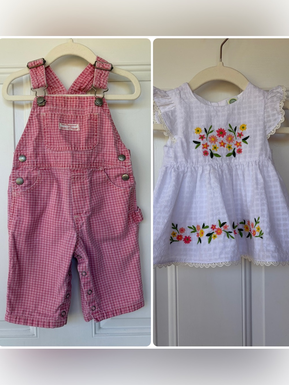 •Baby Girl Bundle• GAP Overalls & Little Me Tunic Top - Size 6-12 Months